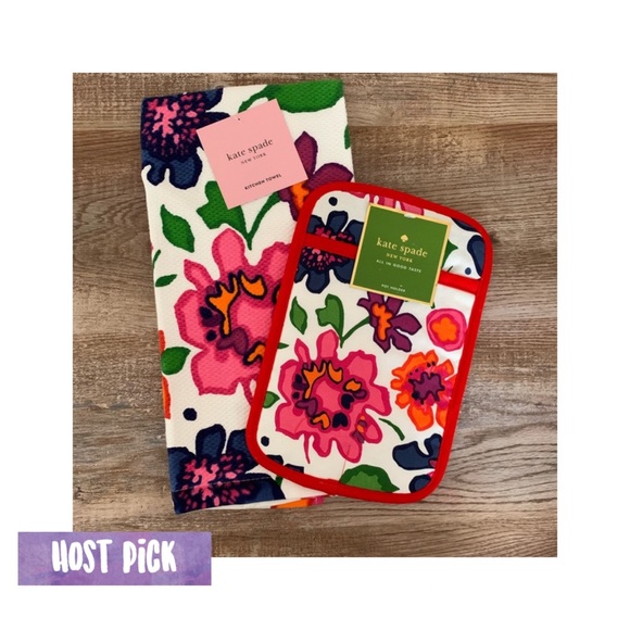 kate spade Other - Kate Spade Kitchen Towel + Pot Holder Set